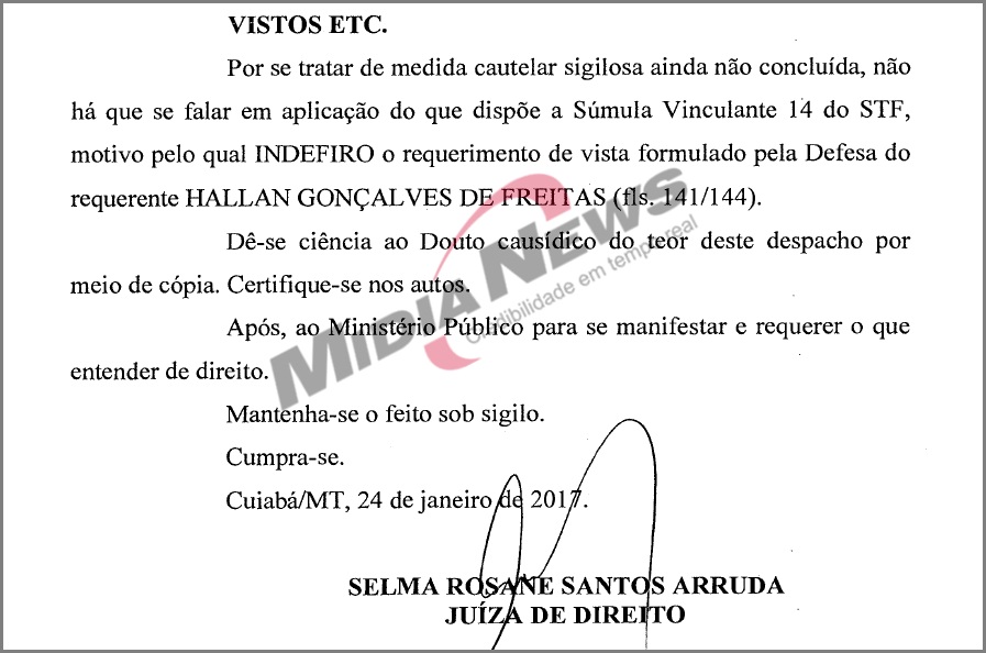 print decisão selma negando acesso a convescote