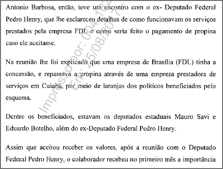 print propina da fdl no detran