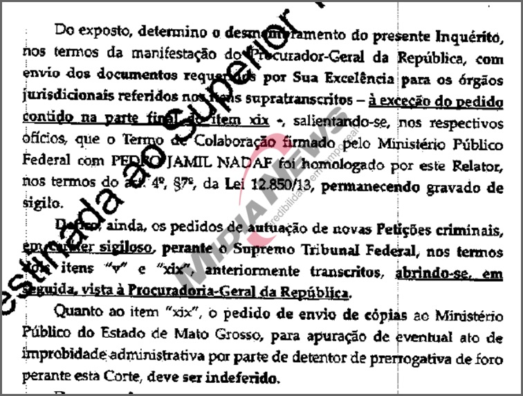 print desmembramento de investigação delação nadaf