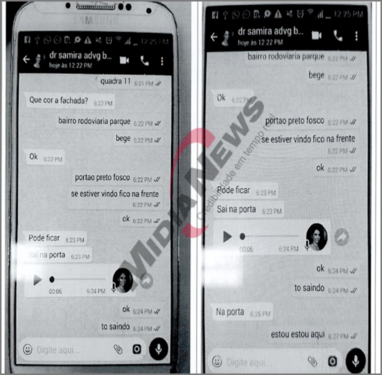 print mensagens de samira a delator 3