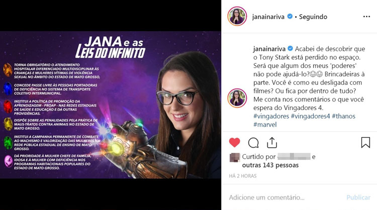 post janaina instagram