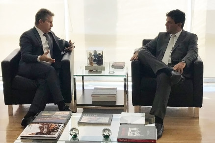 Mauro Mendes e Luiz Henrique Mandetta