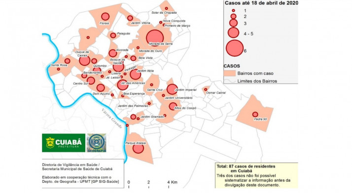 Casos de Covid-19 avançam para 49 bairros de Cuiabá ... Casos de Covid-19 avançam para 49 bairros de Cuiabá ...