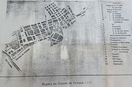 Planta de Cuiabá em 1863