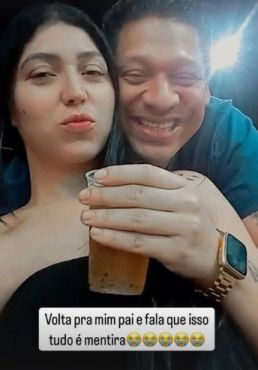 Everton Fagundes e a filha