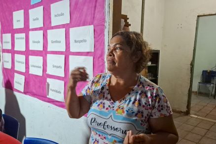 Aula do projeto Mixurum no bairro Jardim Umuarama