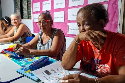 Aula do projeto Mixurum no bairro Jardim Umuarama