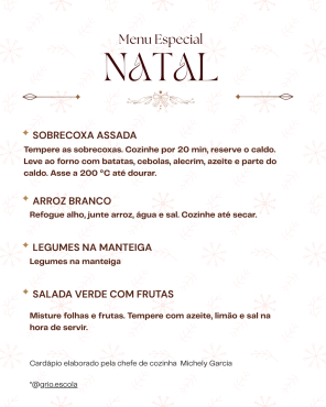Cardapio Michely Garcia