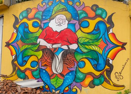 Pintura em homenagem a Cl&Atilde;&sup3;vis Matos