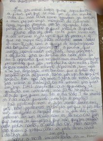 Cartas de funcion&aacute;rias do Hospital de C&acirc;ncer de Mato Grosso 